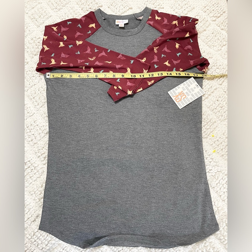 LuLaRoe Randy Raglan Baseball Tee XS Vintage NWT